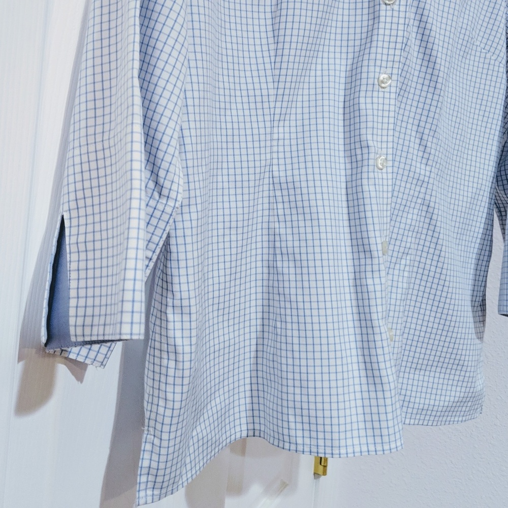 Land's End graph paper button down (10)